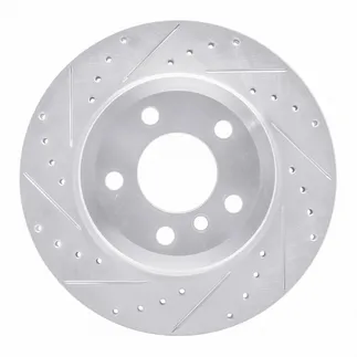 R1 Concepts EDZ-31143L Brake Rotor Drilled and Slotted Silver